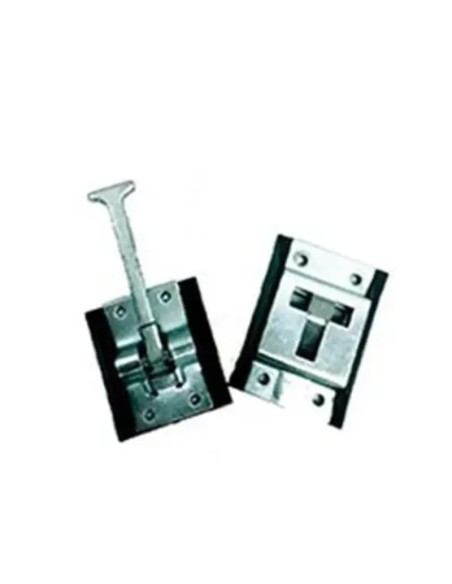 Juego retenedor puerta T cincado macho y hembra