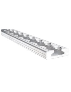 Rail sujeción carga aluminio rectangular aeronáutico