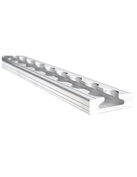 Rail sujeción carga aluminio rectangular aeronáutico